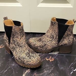 Maurices leopard ankle boots